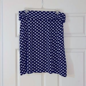 Navy and white Max Studio skirt